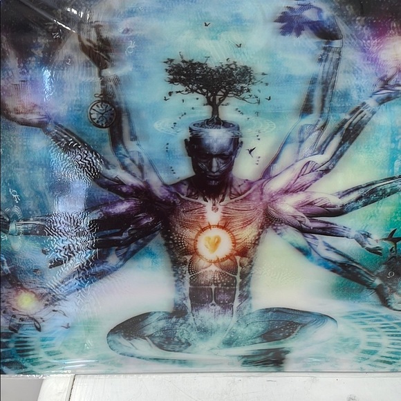 Buddha Psychedelic Trippy Halogen Art Poster Abstract - Picture 2 of 6